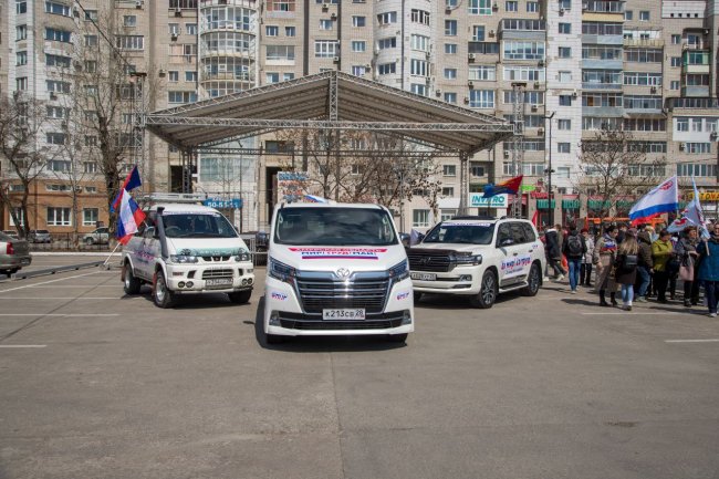 В поддержку профсоюзного автопробега